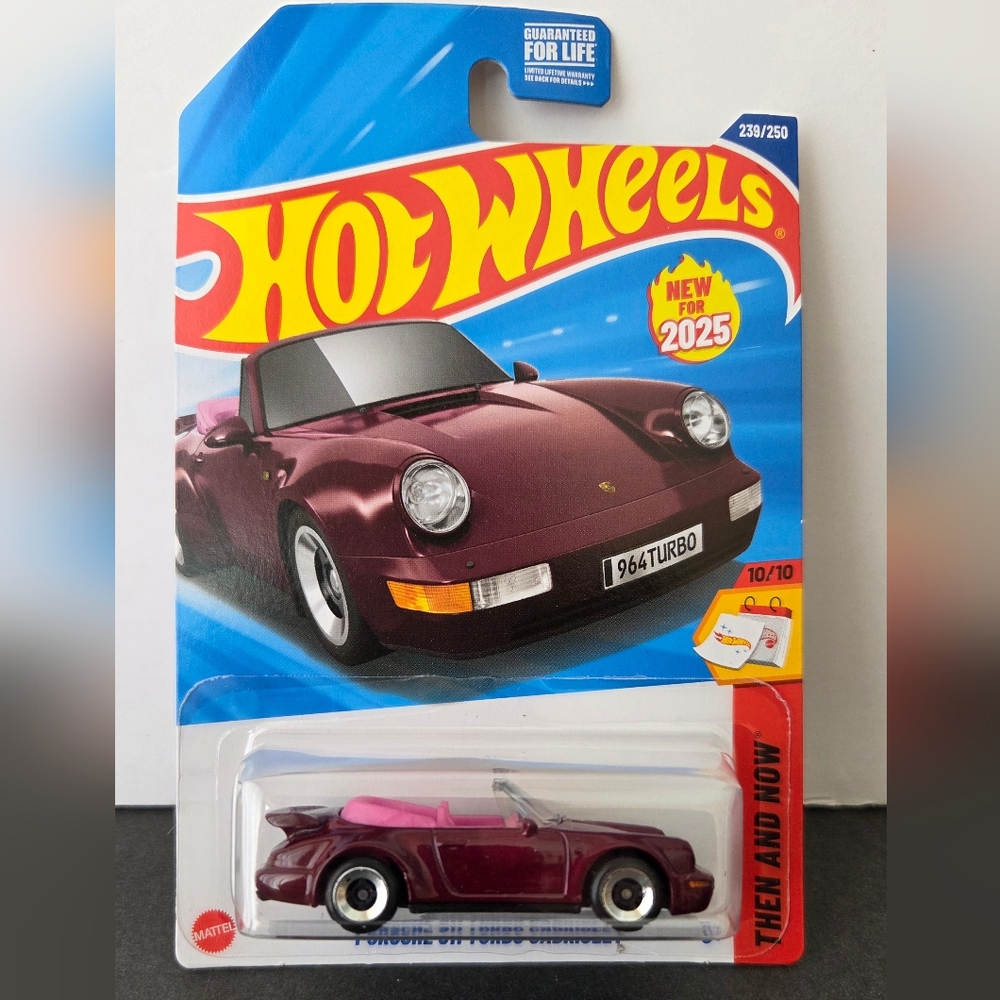 2025 Hot Wheels Porsche 911 Turbo Cabriolet Purple Diecast Car New